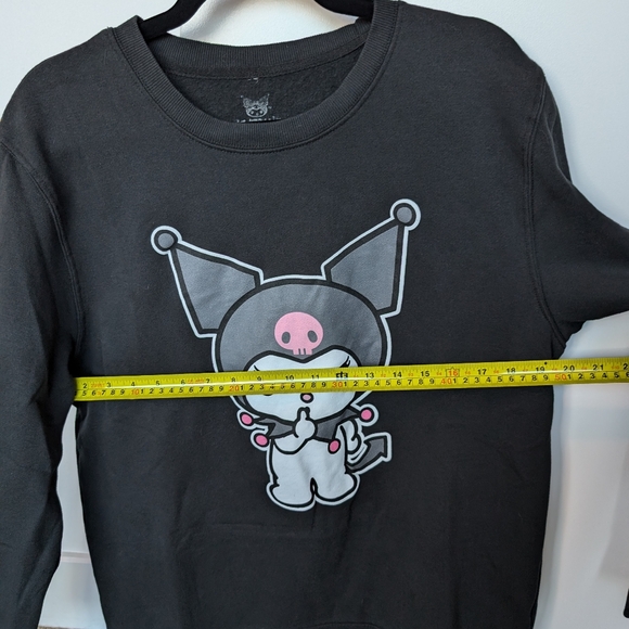 Sanrio Kuromi Character Graphic Crewneck Sweatshirt Sz L Cotton Blend - Picture 9 of 12